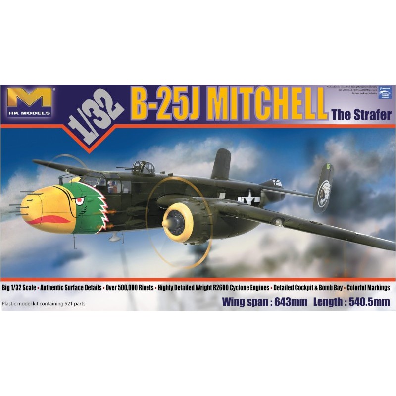 HK MODELS HK01E002 Maquette Avion B-25J MITCHELL THE STRAFER